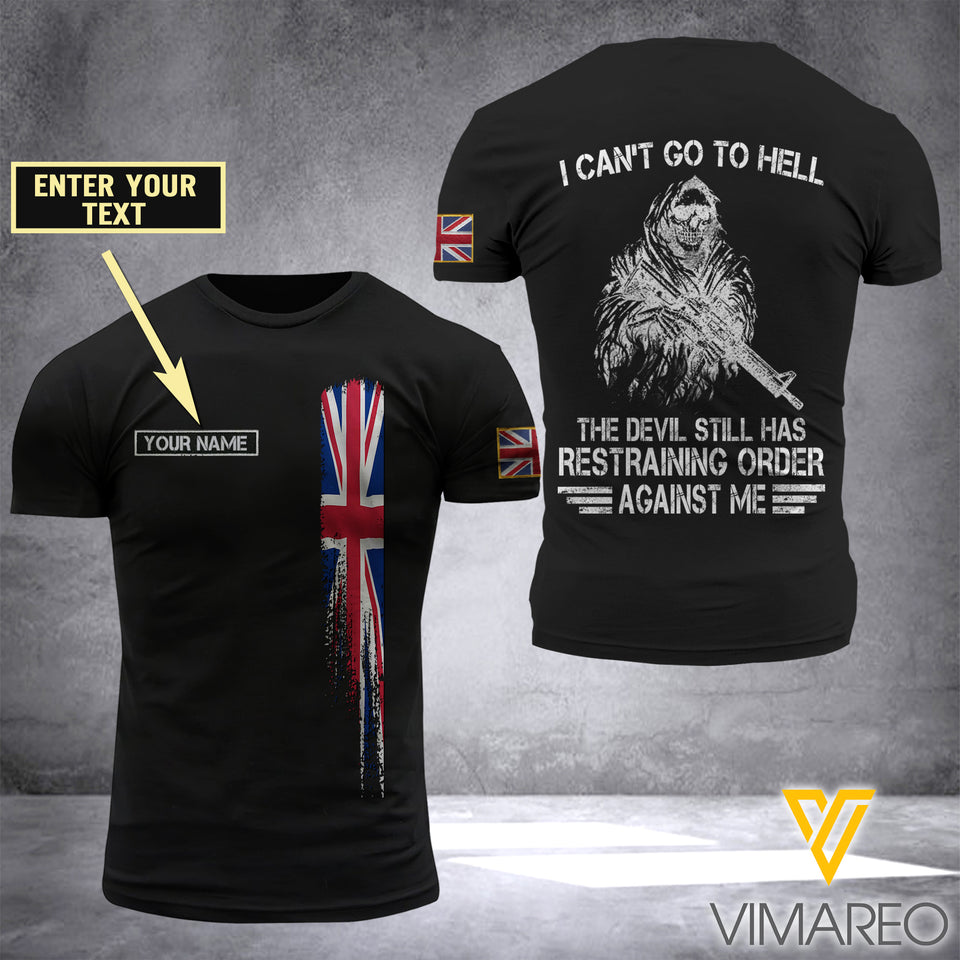 BRITISH SOLDIER CUSTOMIZE T SHIRT 3D PRINTED TMTL 104