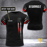 Customized Arborist Flag 3D Printed Shirt