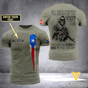 Customized Puerto Rico Soldier 3D Printed Shirt ZD050421