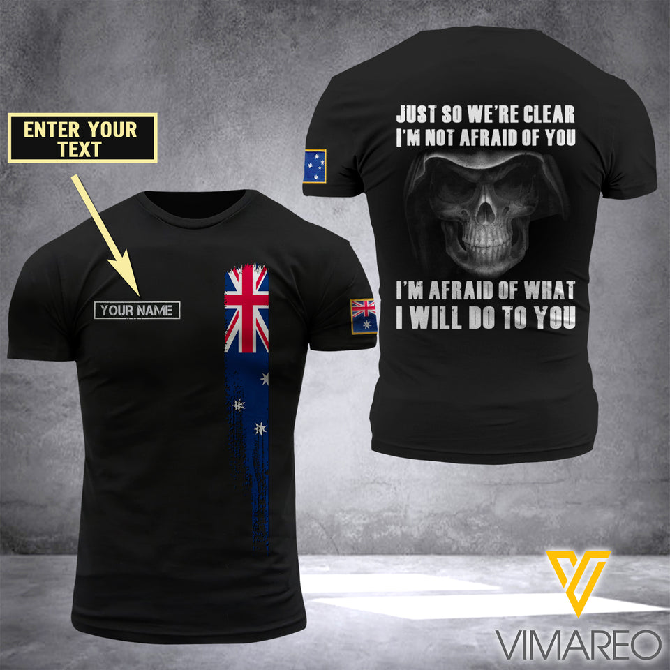 PHN Personalized Australian Army 3D Printed T-Shirt APR-MD07