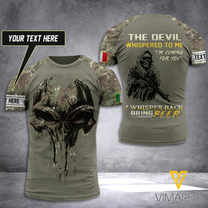 Customized Italian Soldier 3D Printed Combat Shirt EZD030621