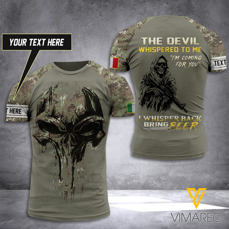 Customized Italian Soldier 3D Printed Combat Shirt EZD030621