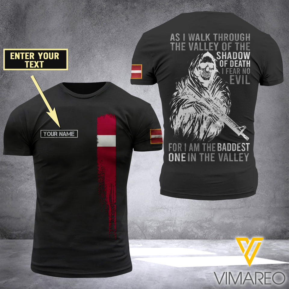 Customized Latvia Soldier 3D Printed Shirt EZD074