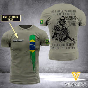 Customized Brazil Soldier 3D Printed Shirt EZD074