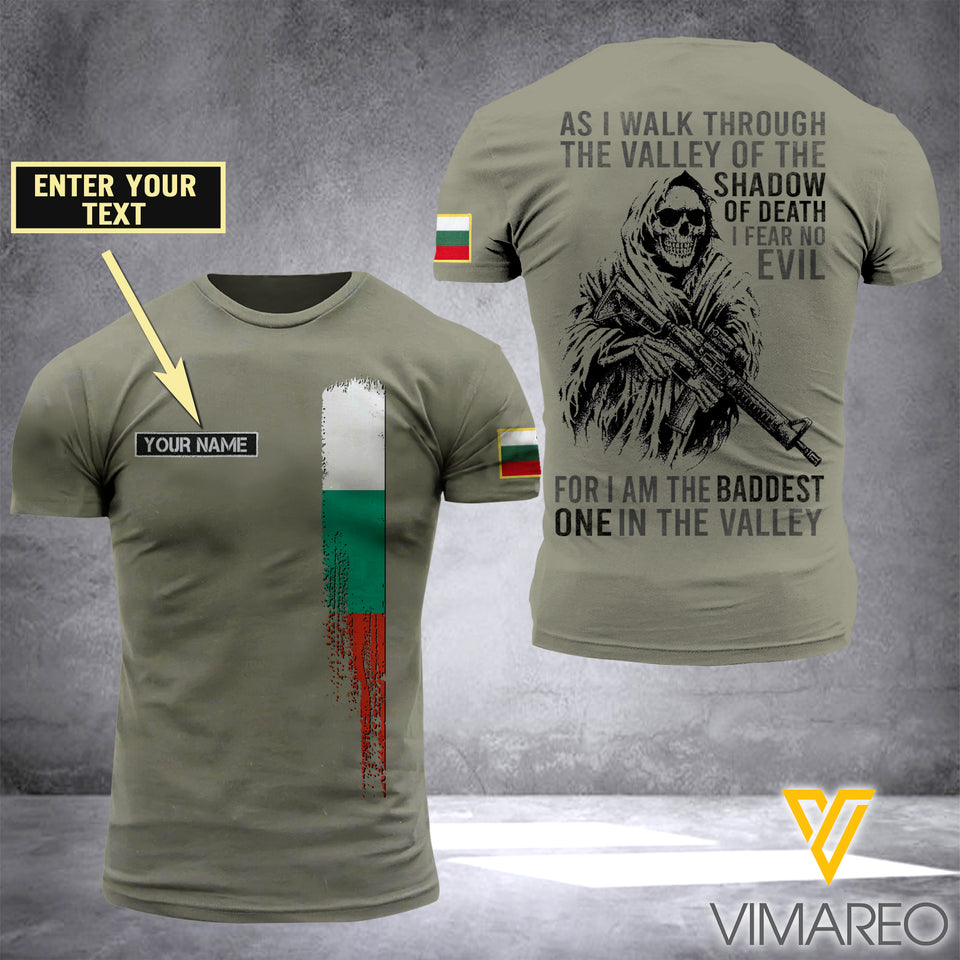 Customized Bulgaria Soldier 3D Printed Shirt EZD074