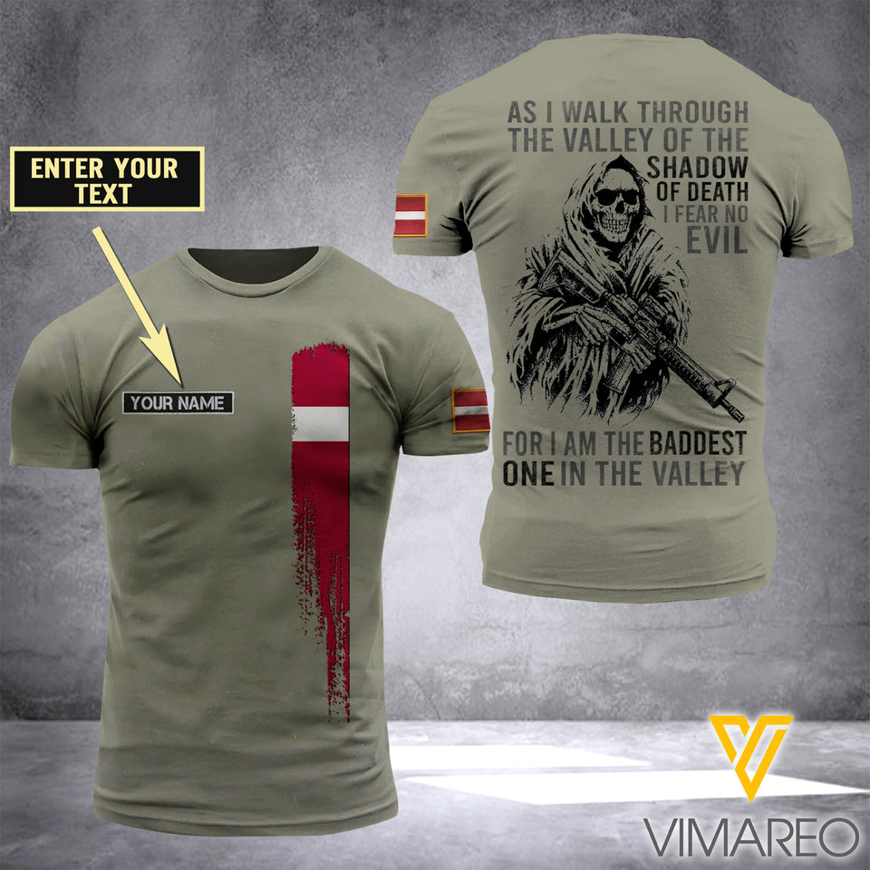 Customized Latvia Soldier 3D Printed Shirt EZD074