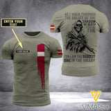 Customized Latvia Soldier 3D Printed Shirt EZD074