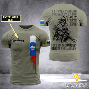 Customized Slovenia Soldier 3D Printed Shirt EZD074