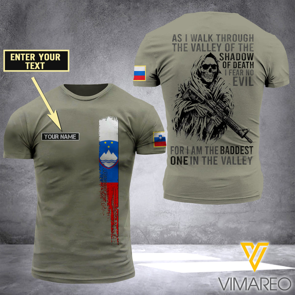 Customized Slovenia Soldier 3D Printed Shirt EZD074