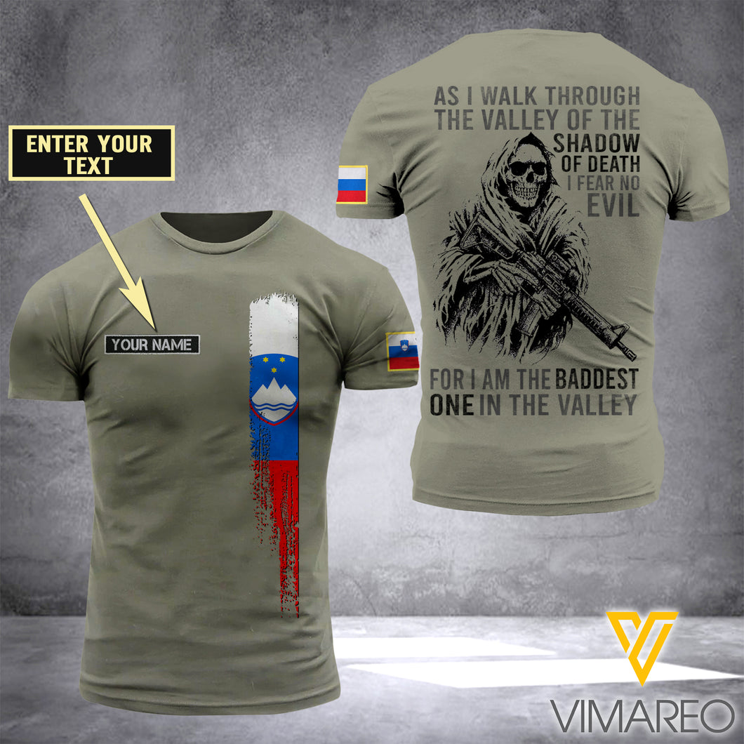 Customized Slovenia Soldier 3D Printed Shirt EZD074
