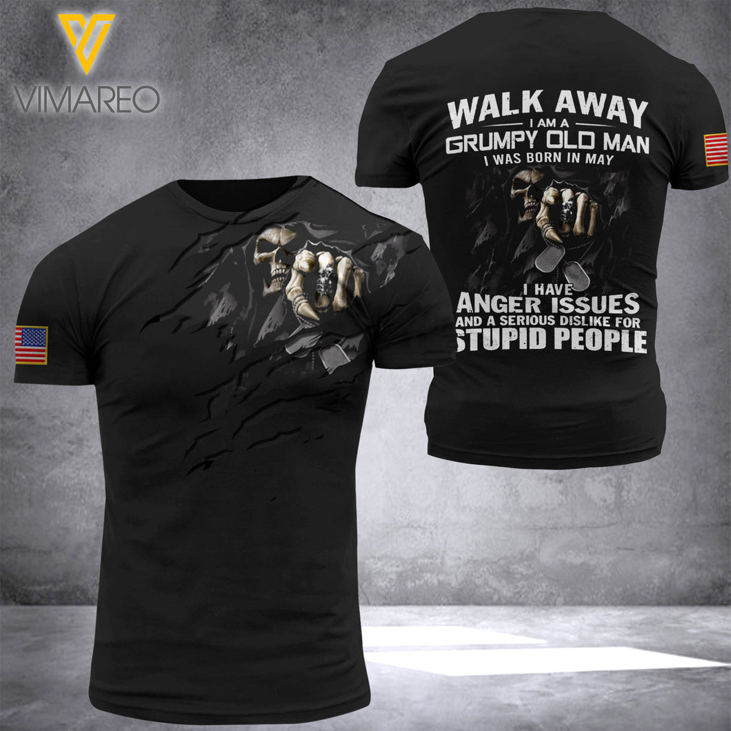 May guy-Grumpy Old Man 3D PRINTED SHIRT