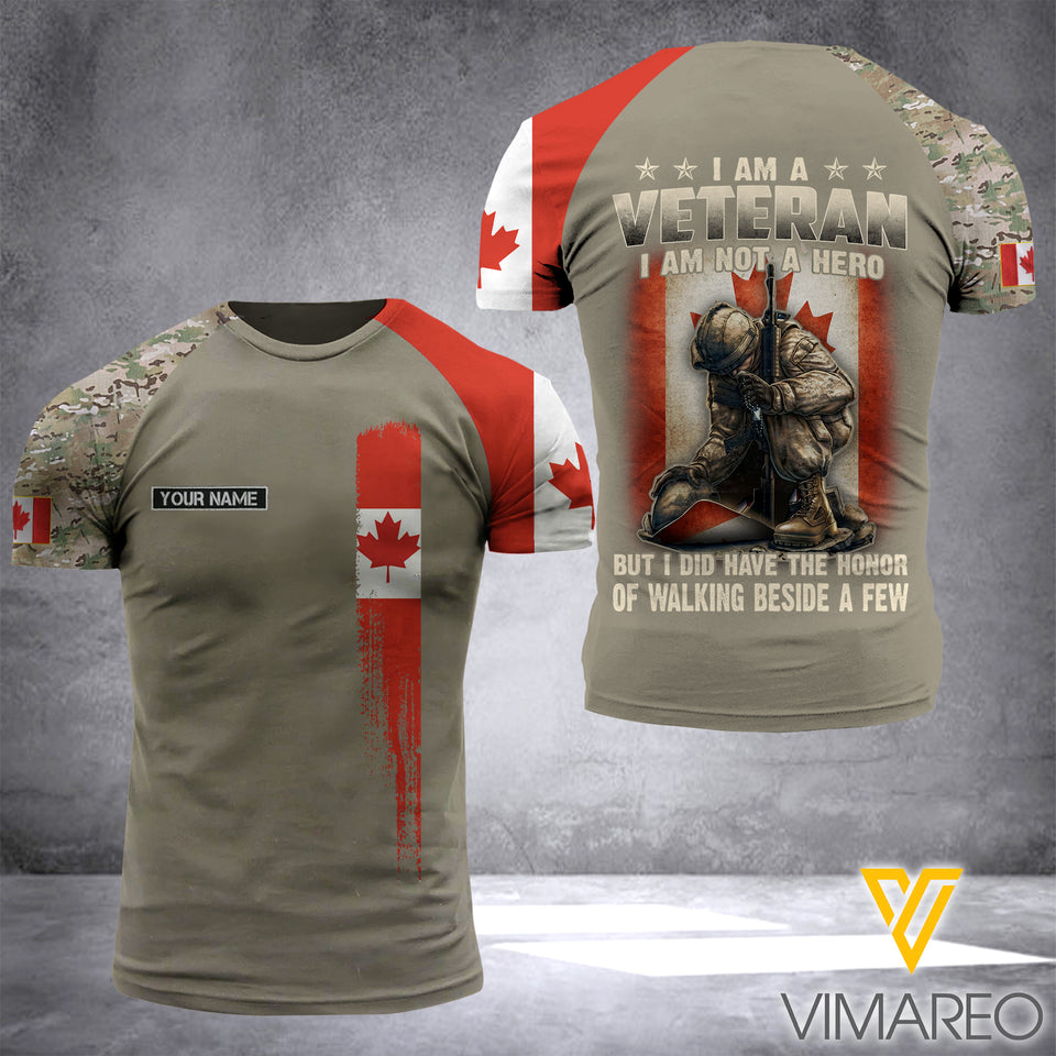 KHMD Customized I AM A VETERAN CA 3D Printed Shirt 2804