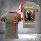 KHMD Customized I AM A VETERAN CA 3D Printed Shirt 2804