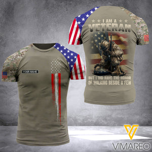 KHMD Customized I AM A VETERAN US 3D Printed Shirt 2804