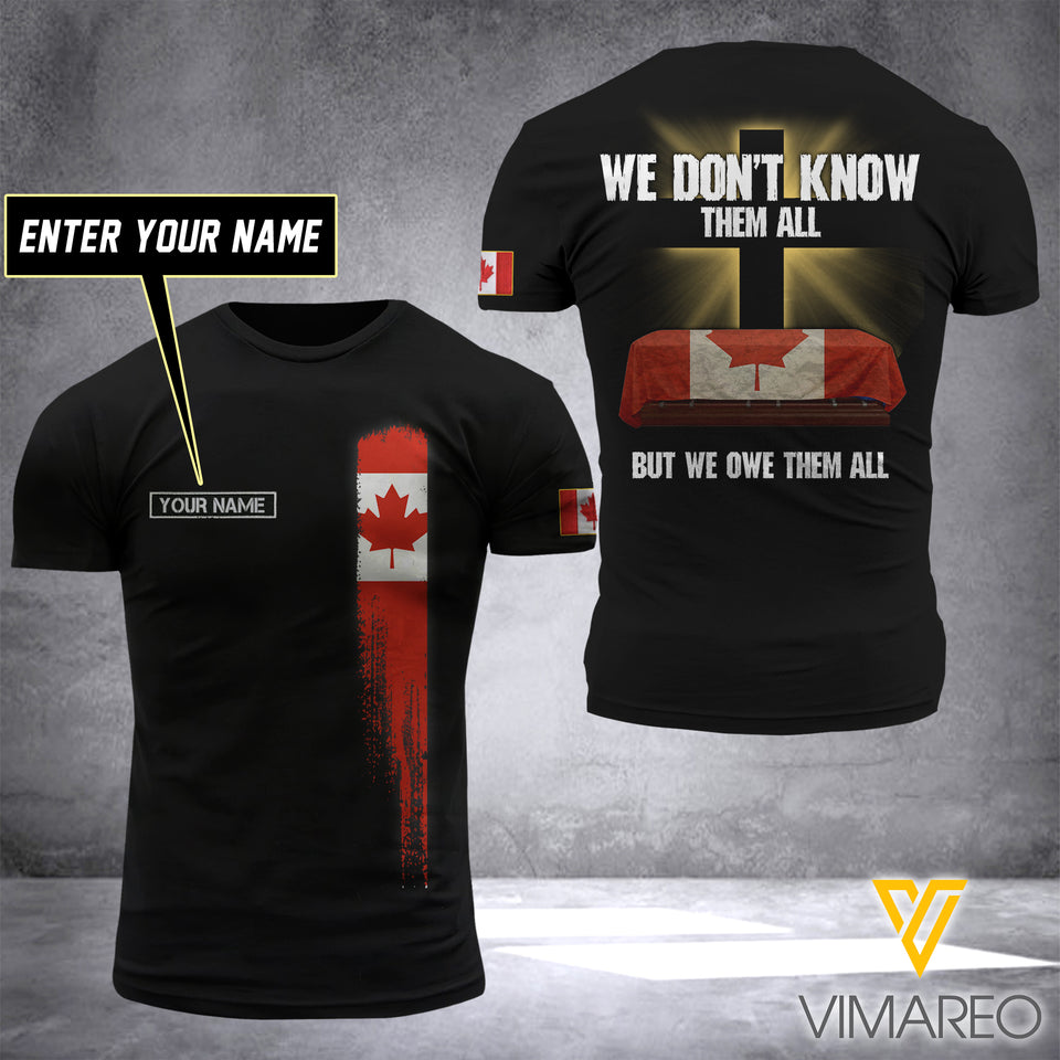 Customized Canada 3D PRINTED SHIRT 1707D