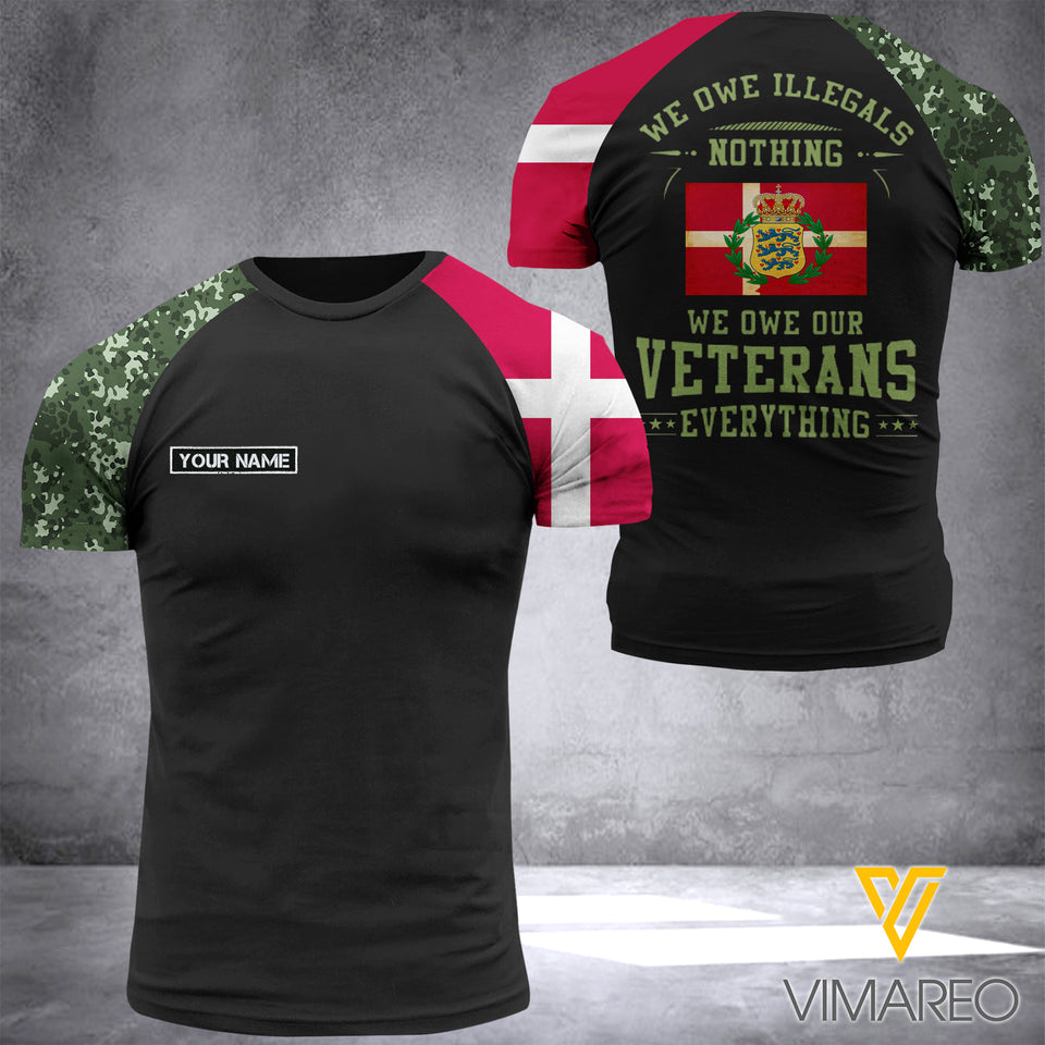 Customized Denmark 3D PRINTED SHIRT 2107D