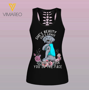 MH WEIMARANER DOG TANKTOP 3D PRINTED FEB-NV24