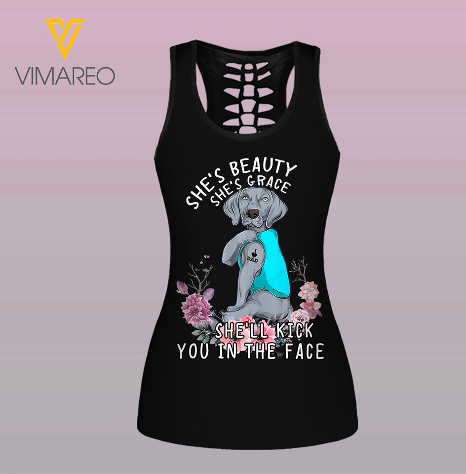 MH WEIMARANER DOG TANKTOP 3D PRINTED FEB-NV24