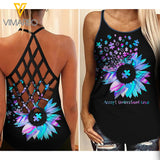 Autism Criss-Cross Open Back Camisole Tank Top AMLTC