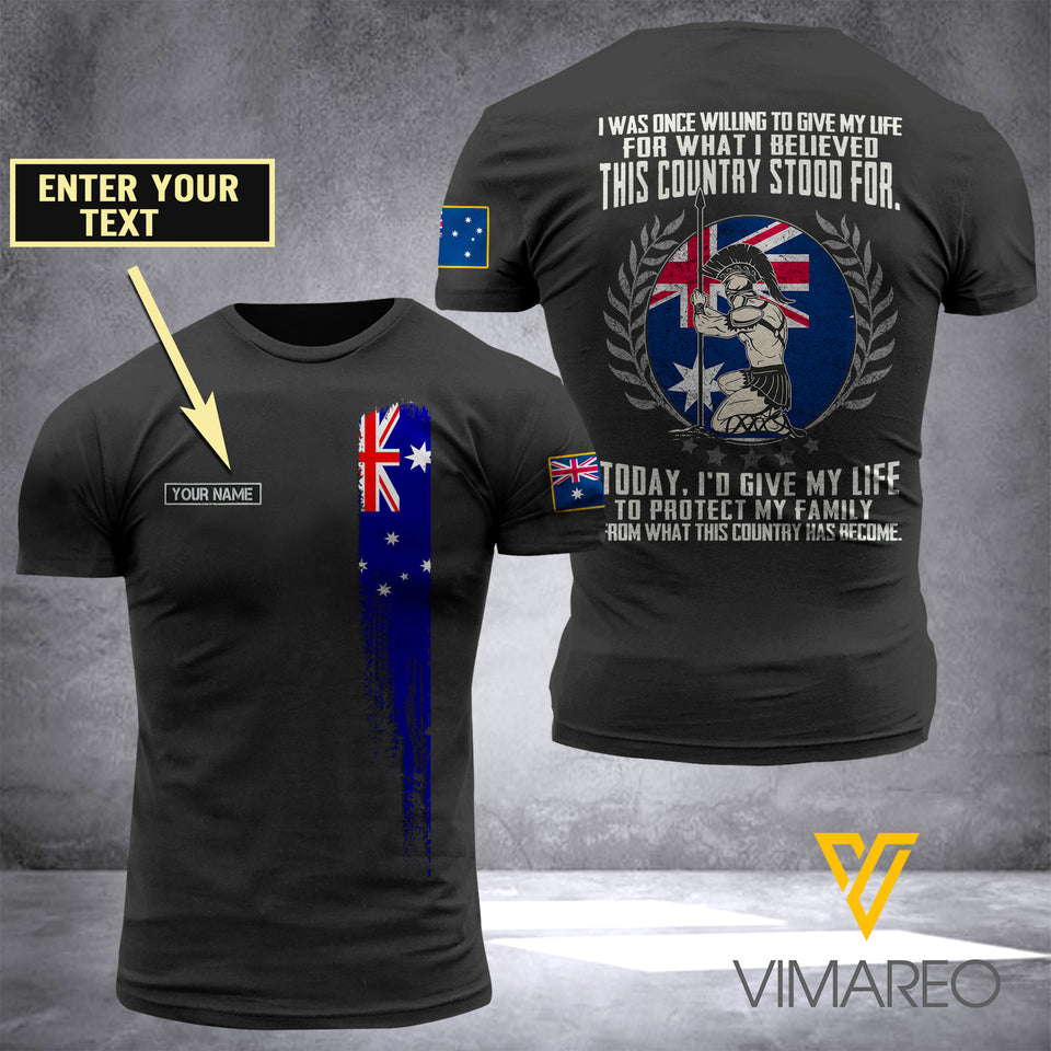 Personalized Australian Tshirt XNEHR