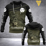 Brahman cattle 3D printed hoodie JFD