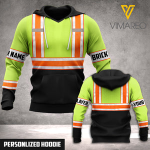 Personalized Bricklayer 3D printed hoodie MEU