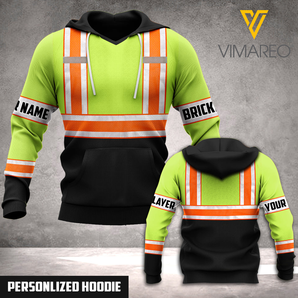 Personalized Bricklayer 3D printed hoodie MEU