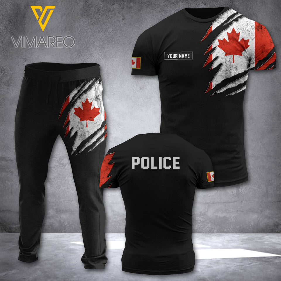 Personalized Canadian Police Tshirt Sweatpants NBVE