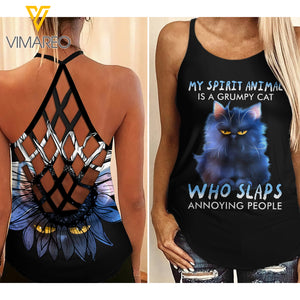 Slap Girl Criss-Cross Open Back Camisole Tank Top MYDHH2