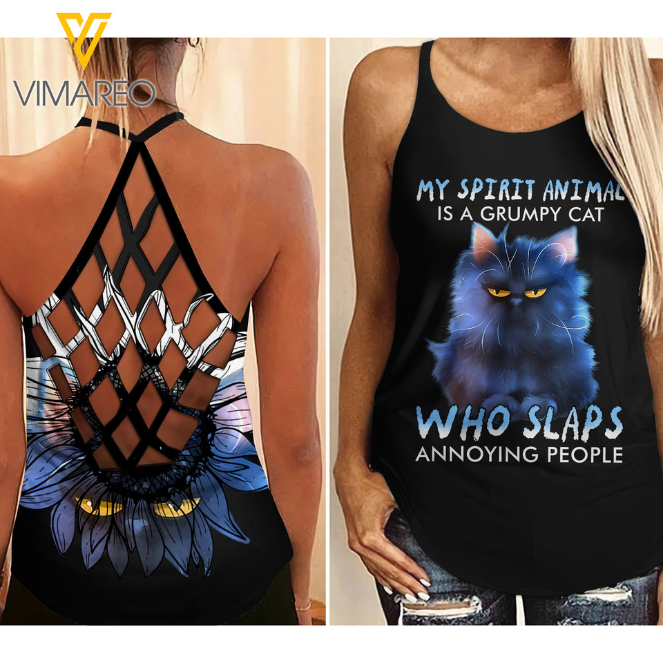 Slap Girl Criss-Cross Open Back Camisole Tank Top MYDHH2