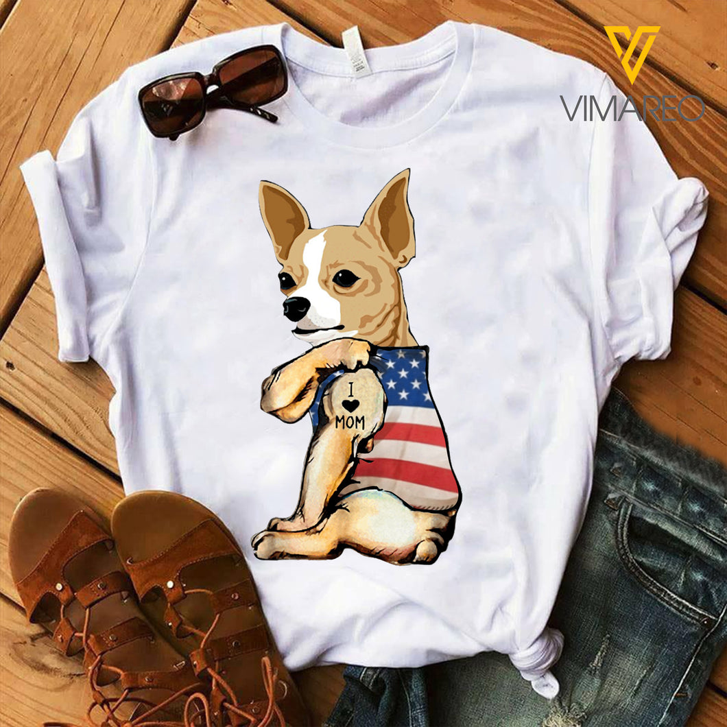 Chihuahua Dog Mom Tshirt MFETR