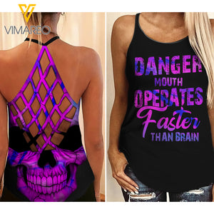 Faster Criss-Cross Open Back Camisole Tank Top MSSJE