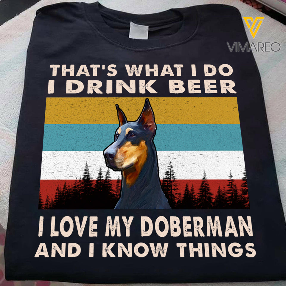 MH DOBERMAN TERRIER TSHIRT 3D PRINTED FEB-NV01