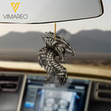 VMAH BLACK & WHITE TATTOO DRAGON CAR HANGING ORNAMENT MAR-MA08