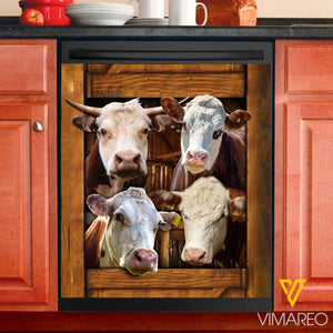 Hereford Cattle Kitchen Dishwasher Cover pt