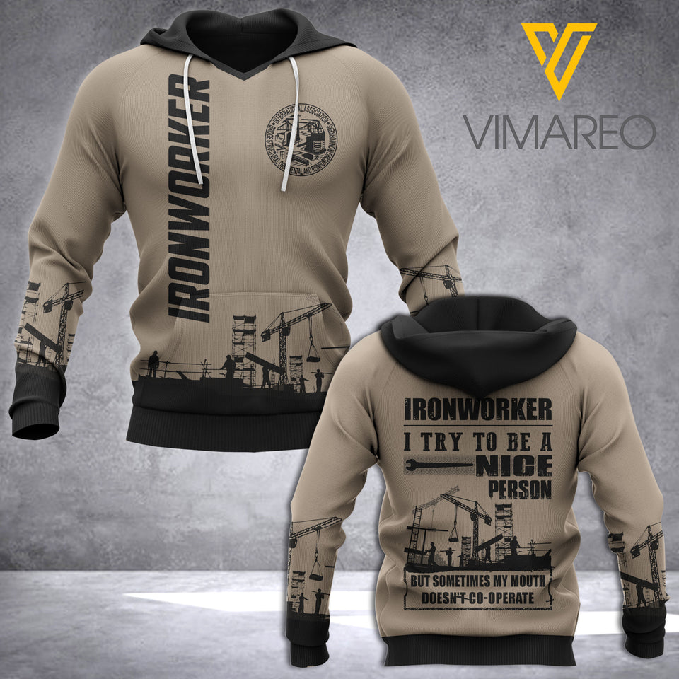 Ironworker 3D printed hoodie KSU