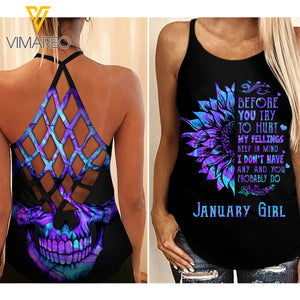 January Girl Criss-Cross Open Back Camisole Tank Top GHMFL