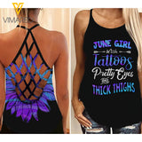 June Girl Criss-Cross Open Back Camisole Tank Top Legging GTPETT