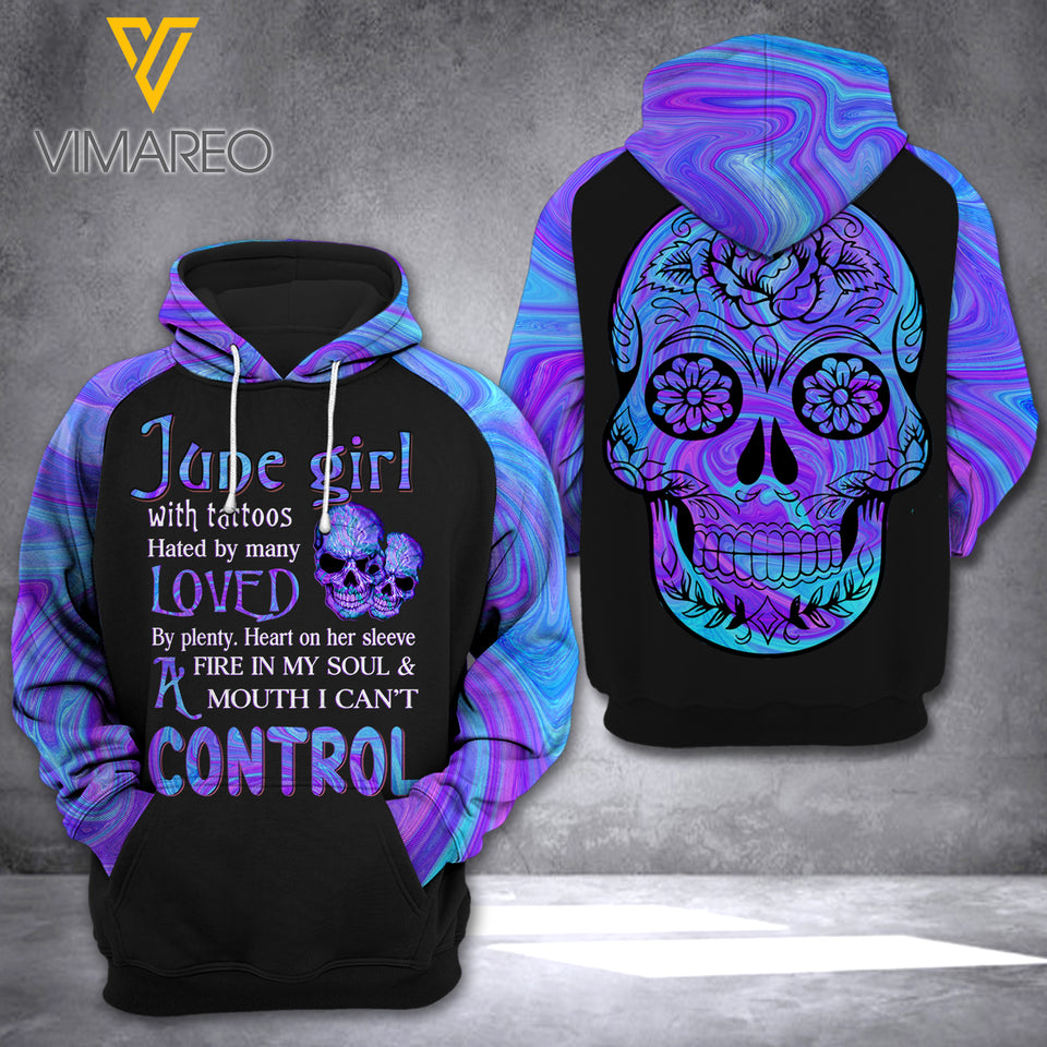 June Girl 3D printed hoodie MSDHU