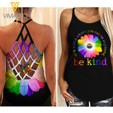 Be kind Criss-Cross Open Back Camisole Tank Top TDFSSK