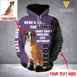 PERSONALIZED BOXER DOG HOODIE 3D PRINTED AUG-HQ24