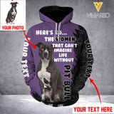 PERSONALIZED PITBULL DOG HOODIE 3D PRINTED AUG-HQ24
