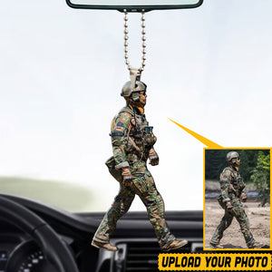 Personalized German Soldier/Veterans Image Car Hanging Printed 22AUG-HQ04
