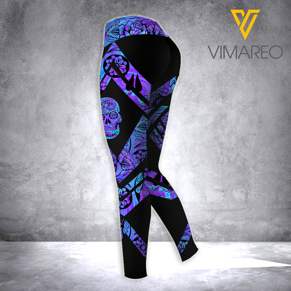 July Girl Criss-Cross Open Back Camisole Tank Top Legging SKTDSG