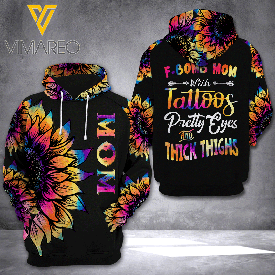 LKH F-BOMB MOM THICK THIGHS HOODIE 3D PRINTED