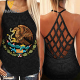 Mexico Criss-Cross Open Back Camisole Tank Top Legging UCHYES2