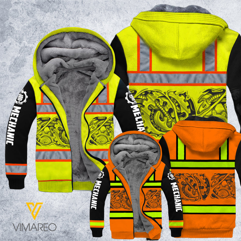 MECHANIC SAFETY FLEECE HOODIE 3D PRINTED 040221