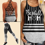 BASEBALL MOM CRISS-CROSS TANK TOP/LEGGING