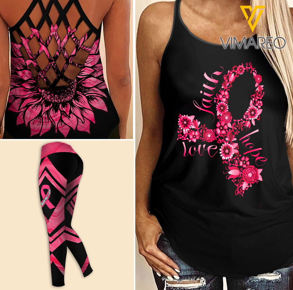 FAITH LOVE HOPE CRISS-CROSS TANK TOP/LEGGING