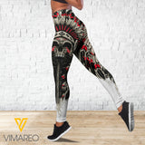 Native Girl Criss-Cross Open Back Camisole Tank Top Legging